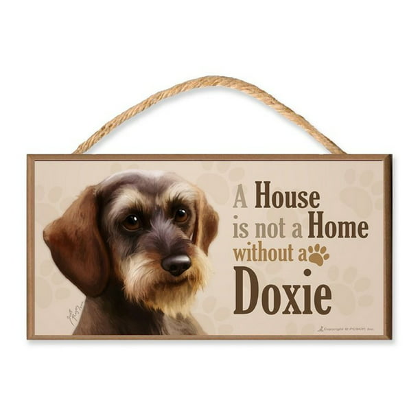Dog lovers hanging plaque 'No Decor is Complete without Dog Hair' Border Terrier 